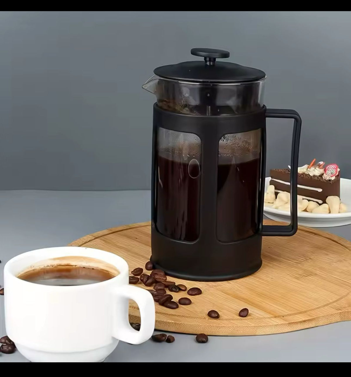 CAFETERA PRENSA FRANCESA 350ML BOROSILIC. CALIDAD PREMIUN.