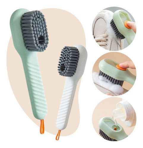 🧼 Cepillo Multiusos con Dispensador🧼 IDEAL PARA QUITAR EL SUCIO DIFICIL.