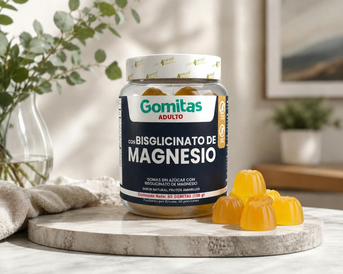 GOMAS DE BISGLICINATO DE MAGNESIO X60. IDEAL PARA MEJORAR TU CALIDAD DE VIDA.