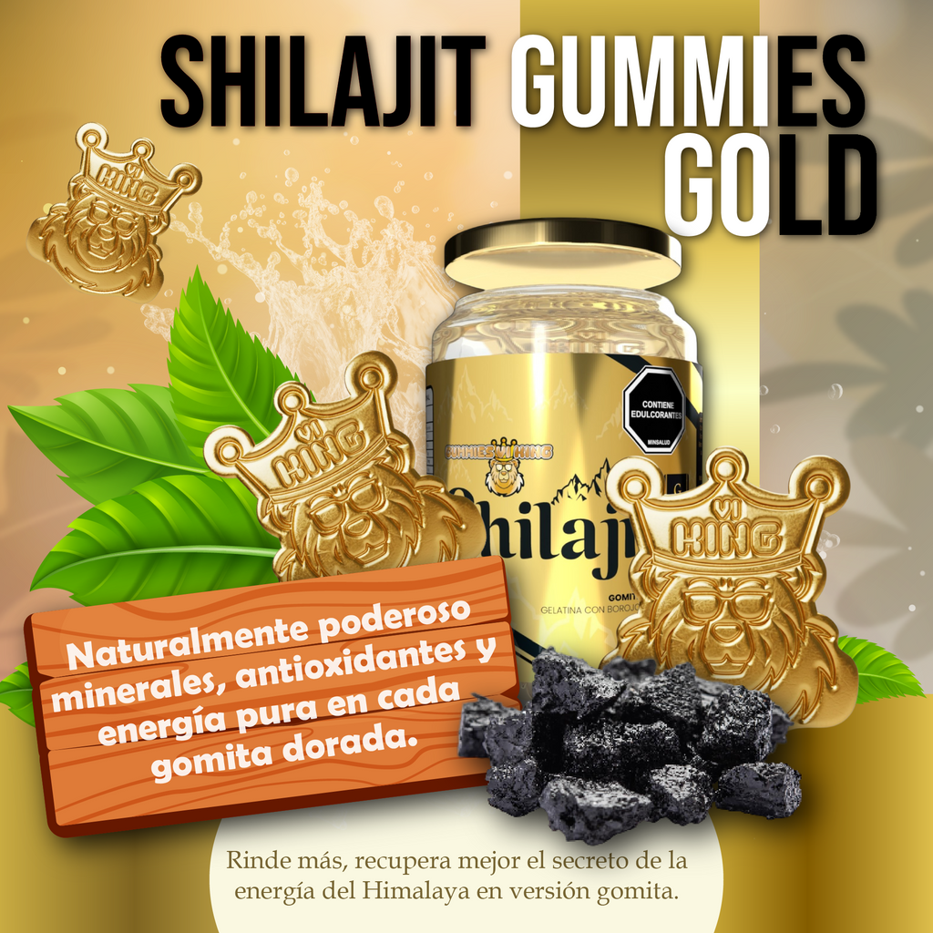 Shilajit Gold Gomas Envase de 60 Und, FUERZA Y VITALIDAD EN TODO MOMENTO.