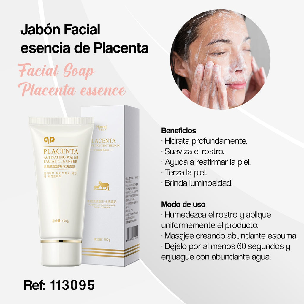 113095-JABÓN FACIAL ESENCIA DE PLACENTA. PRODUCTO 100%ORIGINAL
