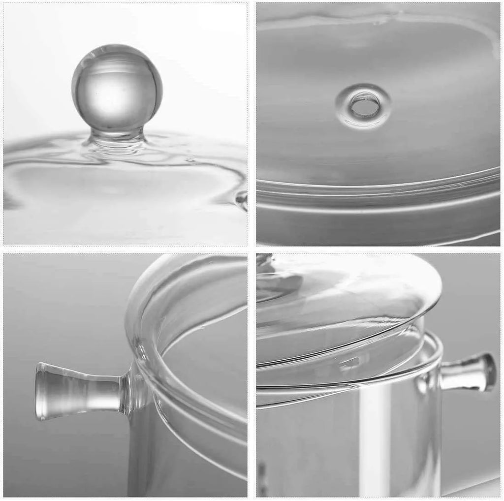 Olla Tapa de Vidrio borosilicato Transparente. TU COCINA ELEGANTE.
