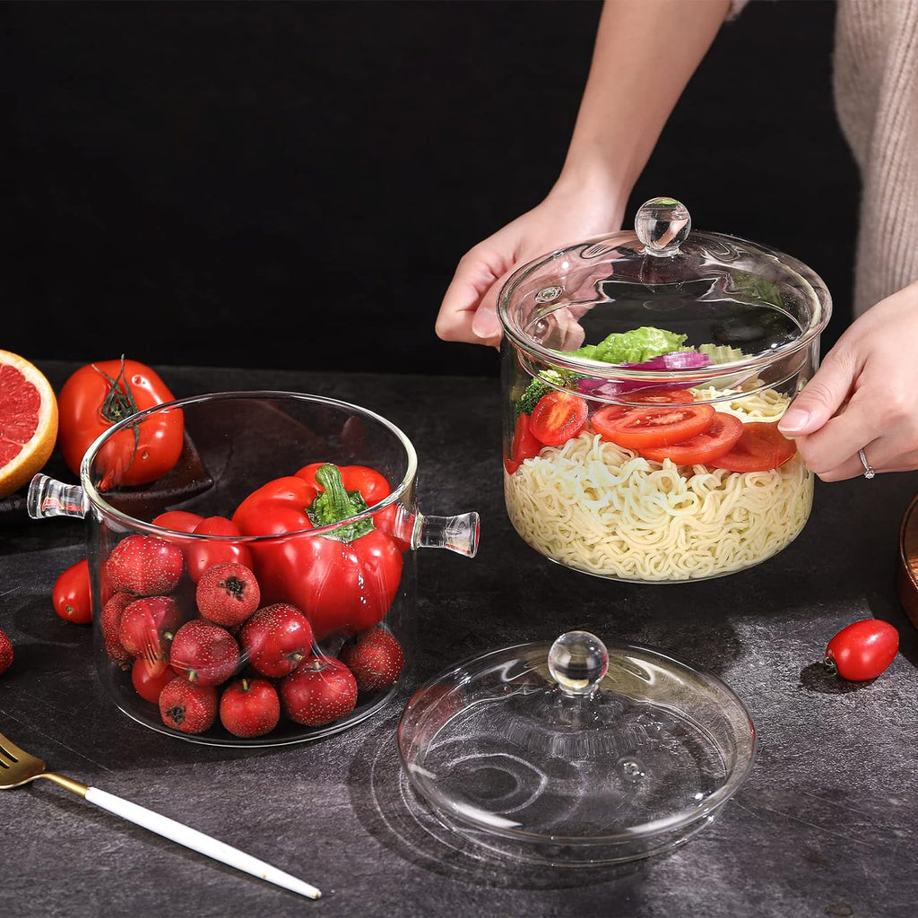 Olla Tapa de Vidrio borosilicato Transparente. TU COCINA ELEGANTE.