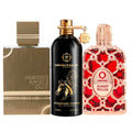 PERFUMES MONTALE+ORIENTICAROUGE+AMBEROUD. 3 PERFUMES UNICOS EN SU ESTILO.