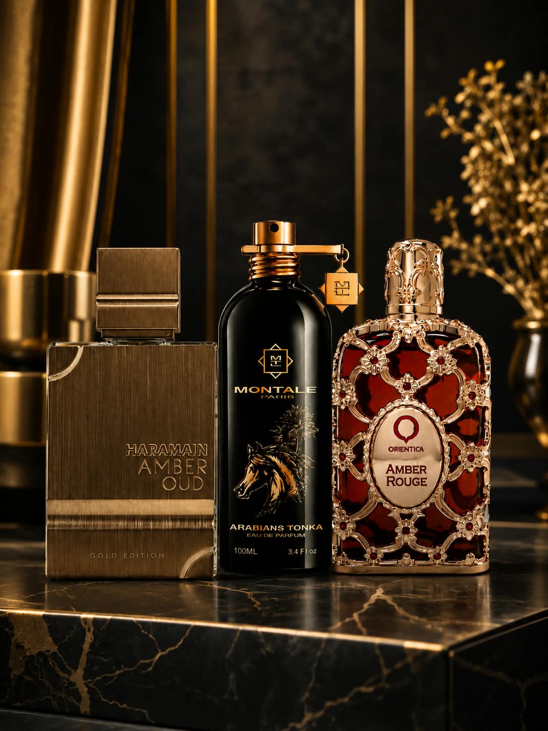 PERFUMES MONTALE+ORIENTICAROUGE+AMBEROUD. 3 PERFUMES UNICOS EN SU ESTILO.
