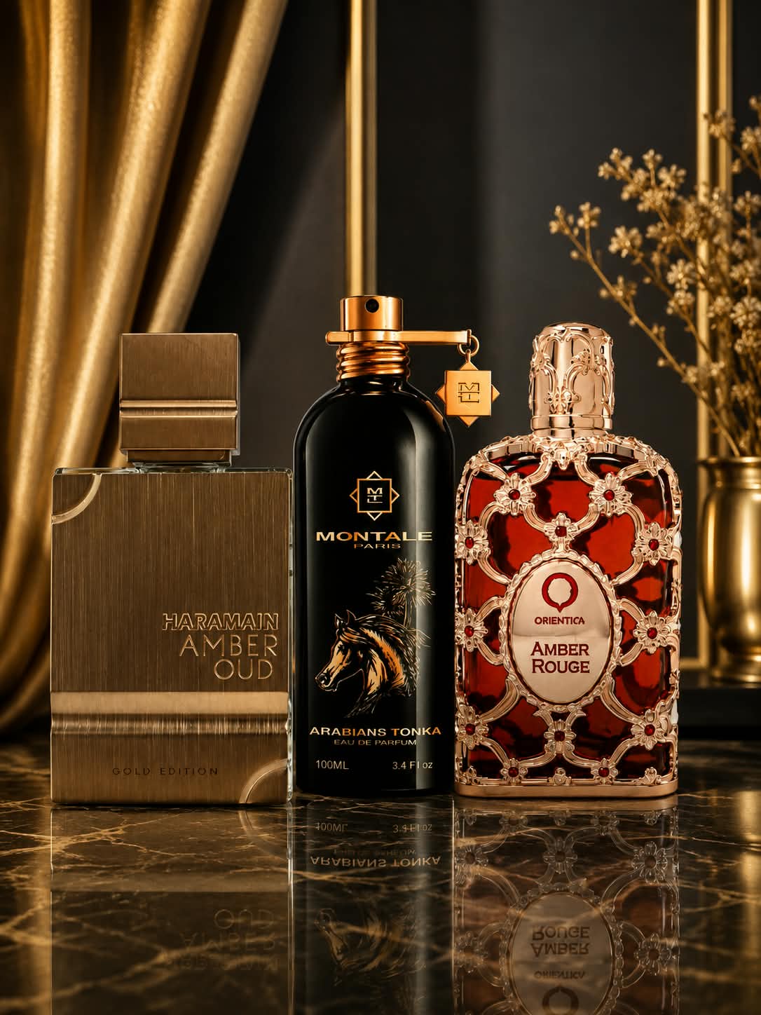 PERFUMES MONTALE+ORIENTICAROUGE+AMBEROUD. 3 PERFUMES UNICOS EN SU ESTILO.