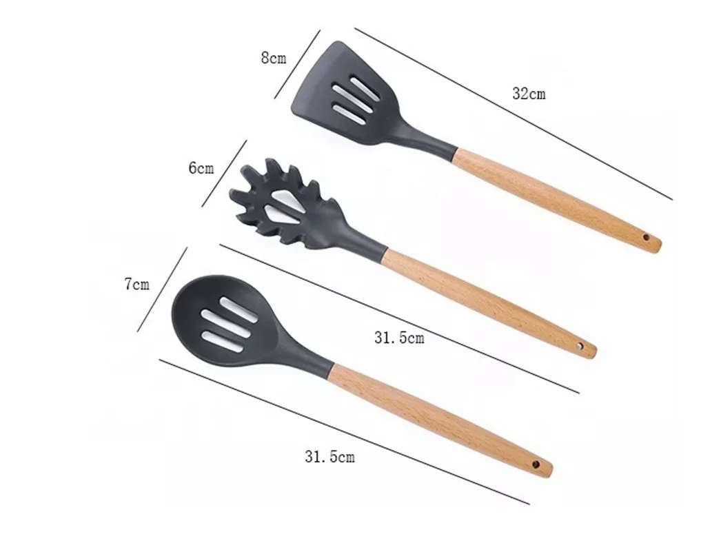 Set Utensilios de Cocina x 12 Pzas PIEZAS DE CALIDAD PREMIUN.