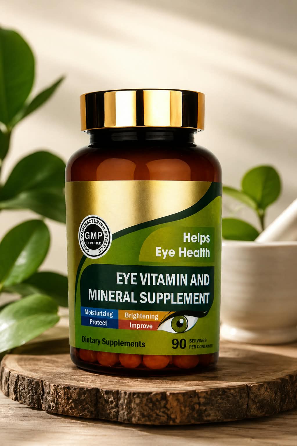EYE VITAMIN AND MINERAL SUPPLEMENT. X90 CAPS. BIENESTAR PARA TODOS LOS DIAS.